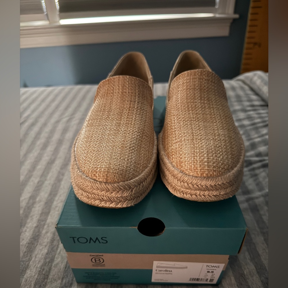 Toms Espadrille Slip-On Shoes in Natural Tan